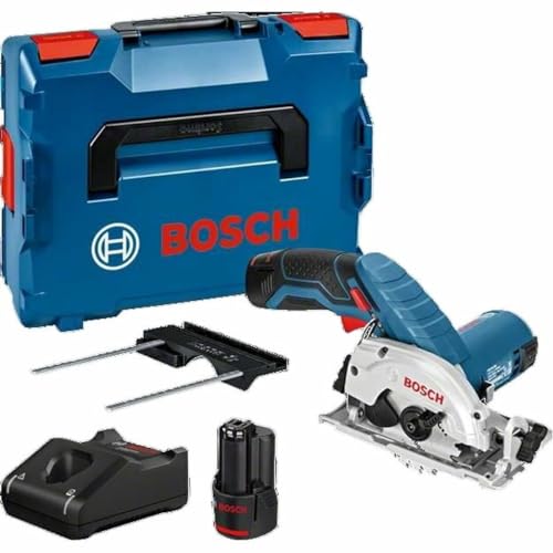 Bosch Professional 12V System Akku Kreissäge GKS 12V-26 (Sägeblatt-Ø: 85 mm, inkl. 2x3.0Ah Akkus und Ladegerät, in L-BOXX 136) von Bosch Professional