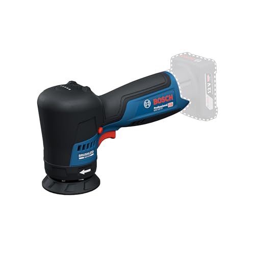 Bosch Professional 12V System Akku-Polierer GPO 12V-77 (inkl. montiertem 77 mm Klett-Stützteller, 77 mm Polier- und Scheuerschwamm) von Bosch Professional