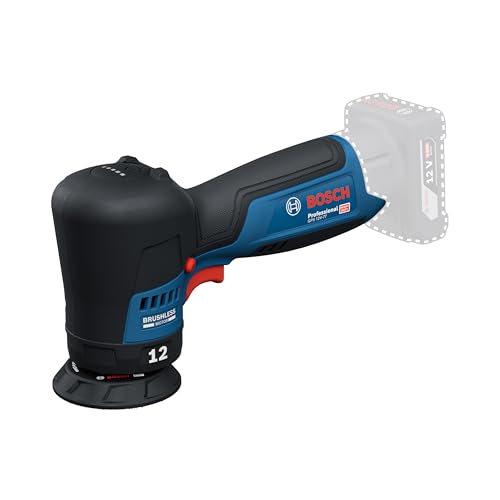 Bosch Professional 12V System Akku-Polierer GPX 12V-77 (inkl. montiertem 77 mm Klett-Stützteller, 77 mm Polier- und Scheuerschwamm) von Bosch Professional
