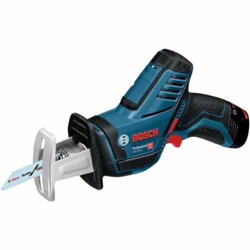 Bosch Professional 12V System Akku Säbelsäge GSA 12V-14 (Schnitttiefe Holz/Metallprofile: 65/50 mm, 2 Sägeblätter, ohne Akkus und Ladegerät, in L-BOXX 102) von Bosch Professional