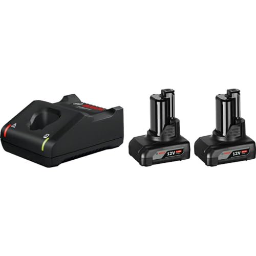 Bosch Professional 12V System Akku Starter-Set: 2x GBA 12V 6.0Ah Akku + Schnellladegerät GAL 12V-40 von Bosch Professional
