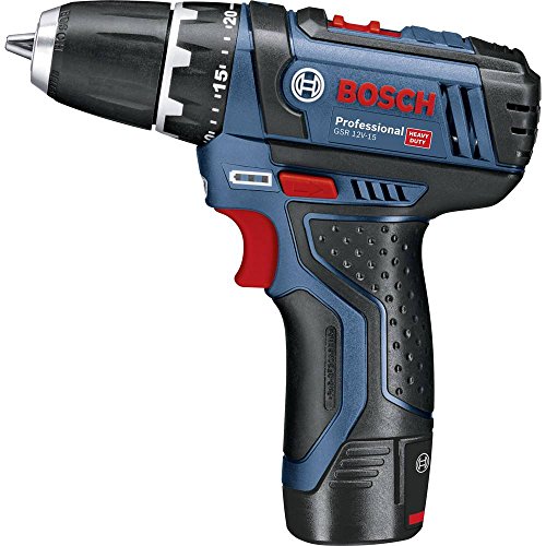 Bosch Professional 12V System Akku Bohrschrauber GSR 12V-15 (inkl. Schnellladegerät GAL 12V-40, 2x Einlage, 2x Akku GBA 12V 2.0Ah, L-BOXX) von Bosch Professional
