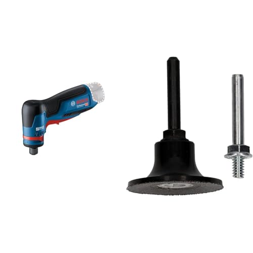 Bosch Professional 12V System Geradschleifer GWG 12V-50 S (bürstenloser Motor, hohes Drehmoment, Gasgebeschalter und 5 Drehzahlstufen) + 1x Stützteller mit R-Typ-Aufnahme (Ø 50 mm, Zubehör) von Bosch Professional