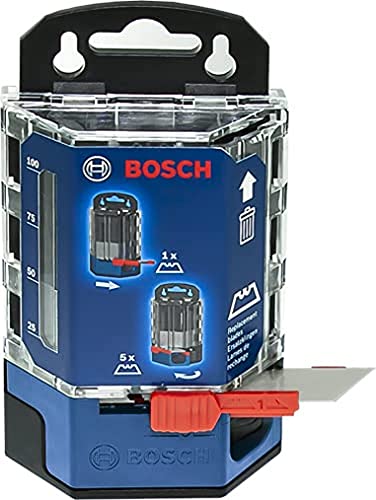 Bosch Professional 50 Ersatzklingen im Dispenser (Trapezklingen, Kompatibel mit Bosch Professional Trapezklingen Messer), Blau von Bosch Professional