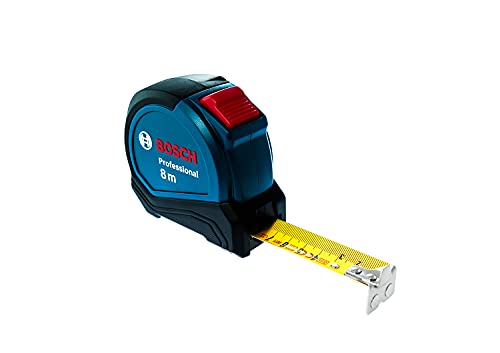 Bosch Professional 8m Maßband Autlock (Gürtelklemme, Magnethaken (NdFeB), 27mm Nylon-Stahlband) von Bosch Professional