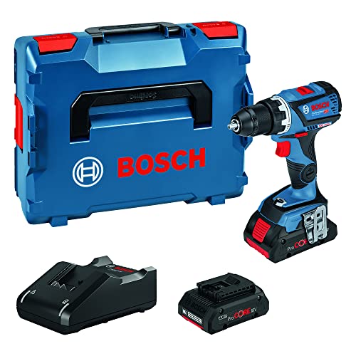 Bosch Professional 18V Akku-Bohrschrauber GSR 18V-60 C (max. Drehmoment 60 Nm, inkl. Connectivity-Modul, 2x4.0 Ah ProCore Akku, Ladegerät GAL 18V-40, L-BOXX) von Bosch Professional