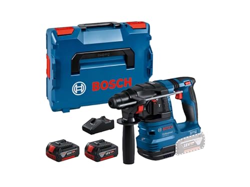 Bosch Professional 18V System Akku-Bohrhammer GBH 18V-22 (mit SDS plus, ideal zum Bohren von 6- bis 10-mm-Löchern, inkl. 2x 4,0-Ah-Akku, Ladegerät GAL 18V-40, in L-BOXX) von Bosch Professional