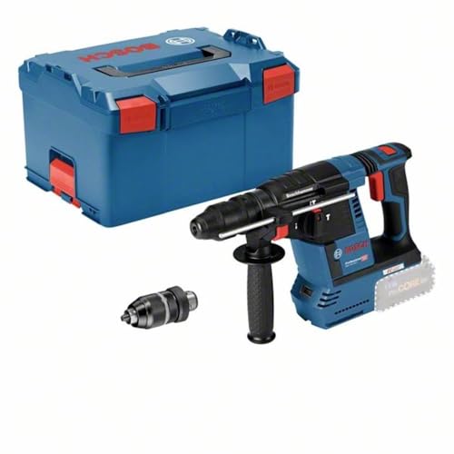 Bosch Professional 18V System Akku Bohrhammer GBH 18V-26 F (2.6 Joule, SDS plus, Bohren & Meißeln, KickBack Control, inkl. Schnellspannbohrfutter 13mm, Zusatzhandgriff, L-BOXX) von Bosch Professional