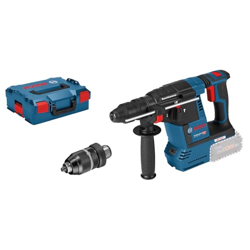 Bosch Professional 18V System Akku Bohrhammer GBH 18V-26 F (inkl. Zusatzhandgriff, Tiefenanschlag, Maschinentuch, Wechselfutter SDS plus, L-BOXX, ohne Akku/ Ladegerät) von Bosch Professional