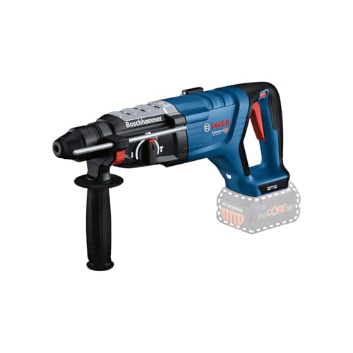 Bosch Professional 18V System Akku-Bohrhammer GBH 18V-28 D (KickBack Control, inkl. Reinigungstuch, Zusatzhandgriff, Tiefenanschlag, ohne Akku/Ladegerät) von Bosch Professional