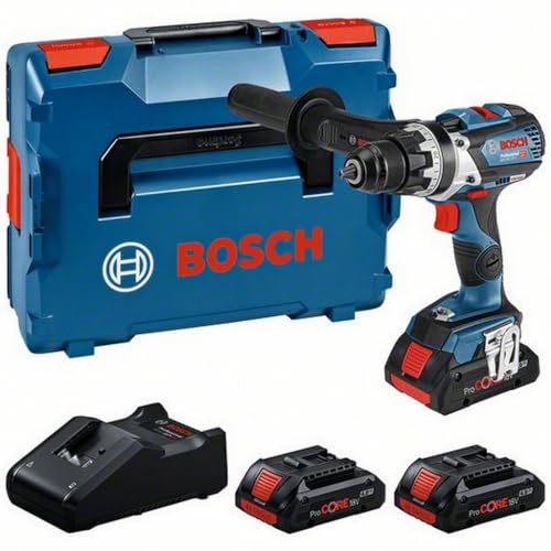 Bosch Professional 18V System Akku-Bohrschrauber GSR 18V-110 C (max. Drehmoment: 110 Nm, max. Schrauben-Ø: 12 mm, inkl 3x 4,0 Ah ProCORE Akku, GAL 18V-40 Ladegerät, in L-BOXX) von Bosch Professional