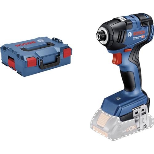 Bosch Professional 18V System Akku Drehschlagschrauber GDR 18V-200 (max. Drehmoment 200 Nm, inkl. Einlage für Zubehör, Einlage, L-BOXX, ohne Akku/ Ladegerät) von Bosch Professional