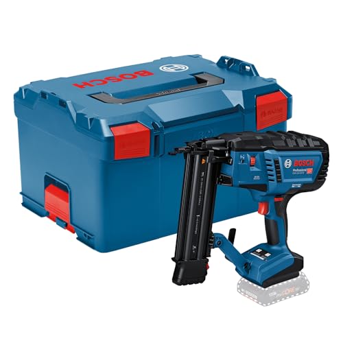 Bosch Professional 18V System Akku-Holznagler GNH 18V-50 M (Einzel-/Kontaktschussauslösung, für folgende Nägel geeignet: 16–54 mm, 18 ga (1,2 mm) und 0° Magazinwinkel, ohne Akkus, in L-BOXX) von Bosch Professional