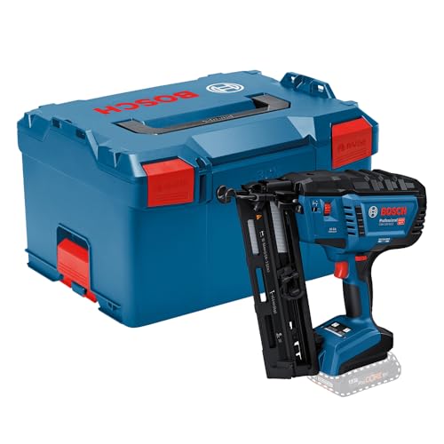 Bosch Professional 18V System Akku-Holznagler GNH 18V-64-2 (Einzelschussauslösung, für folgend Nägel geeignet: 32–64 mm, 16 ga (1,6 mm) und 20° Magazinwinkel, ohne Akkus, in L-BOXX) von Bosch Professional