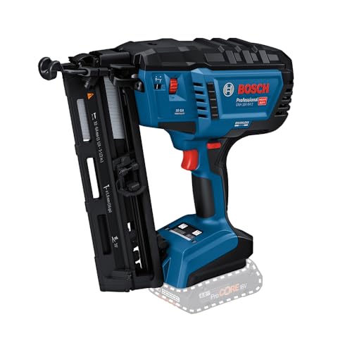 Bosch Professional 18V System Akku-Holznagler GNH 18V-64-2 (Einzelschussauslösung, für folgend Nägel geeignet: 32–64 mm, 16 ga (1,6 mm) und 20° Magazinwinkel, ohne Akkus und Ladegerät) von Bosch Professional