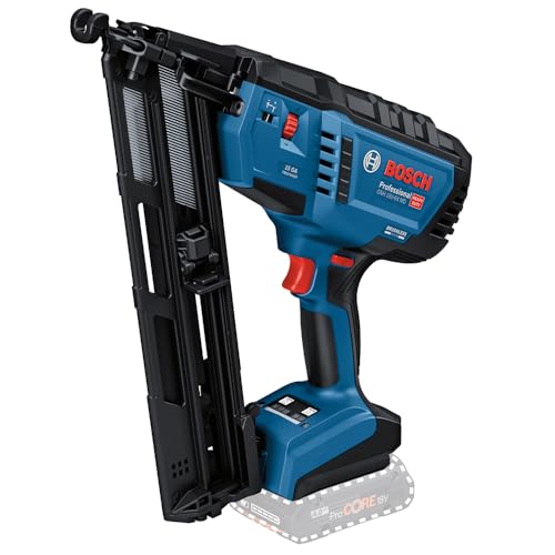 Bosch Professional 18V System Akku-Holznagler GNH 18V-64 MD (Einzel-/Kontaktschussauslösung, für folgende Nägel geeignet: 32–64 mm, 15 ga (1,8 mm) und 34° Magazinwinkel, ohne Akkus und Ladegerät) von Bosch Professional