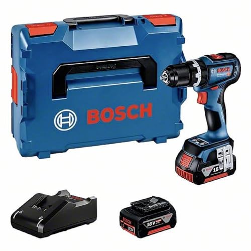 Bosch Professional 18V System Akku Schlagbohrmaschine GSB 18V-90 C (inkl. 2x Akkus 4.0Ah, Schnellladegerät GAL 18V-40, L-BOXX) von Bosch Professional
