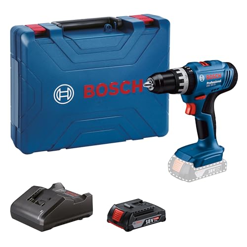 Bosch Professional 18V System Akku Schlagbohrschrauber GSB 18V-25 (max. Schrauben-Ø: 10 mm, inkl. 1x GBA 2.0 Ah, 1x GAL 18V-20, Handwerkerkoffer) von Bosch Professional