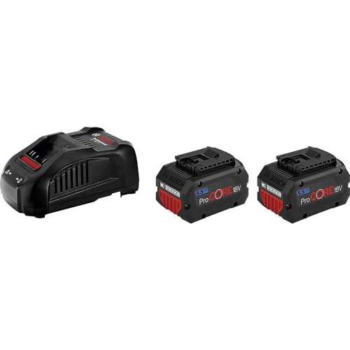 Bosch Professional 18V System Akku Starter-Set: 2x ProCORE18V 5.5Ah Akku + Ladegerät GAL 1880 CV von Bosch Professional
