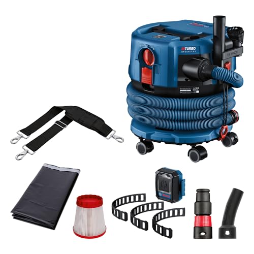 Bosch Professional 18V System Akku-Staubsauger GAS 18V-12 MC (Staubschutz der Klasse M, HEPA-Filter, inkl. GCT 30-42, 3x flexibles Gummiband, verschiedene Zubehöre) von Bosch Professional