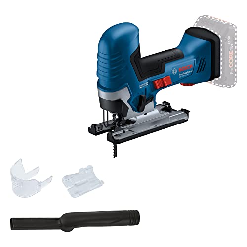 Bosch Professional 18V System Akku-Stichsäge GST 18V-125 S (ideal für Kurven- und Abschnitte, SDS-Sägeblatthalter, inkl. 1x Stichsägeblatt, Absaug-Set) von Bosch Professional