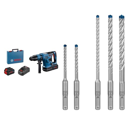 Bosch Professional 18V System BITURBO Akku Bohrhammer GBH 18V-36 C + 5x Expert SDS plus-7X Hammerbohrer Set (für Stahlbeton, Ø 5-10 mm) von Bosch Professional