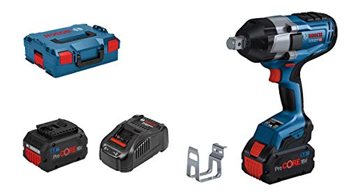 Bosch Professional 18V System BITURBO Akku Drehschlagschrauber GDS 18V-1050 H (inkl. 2x ProCORE 18V 8.0Ah, Schnellladegerät GAL 1880 CV, Einlage, L-BOXX) von Bosch Professional