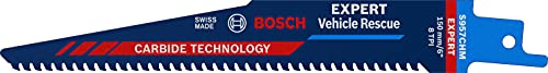 Bosch Professional 1x Expert ‘Vehicle Rescue’ S 957 CHM Säbelsägeblatt (für Glas, Zäher Stahl, Länge 150 mm, Zubehör Säbelsäge) von Bosch Professional