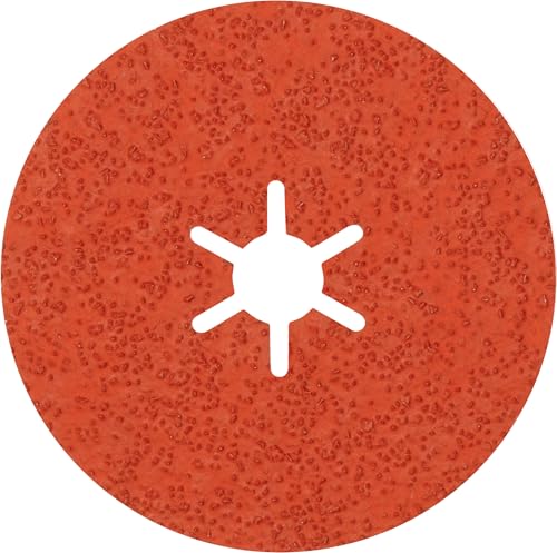 Bosch 25x EXPERT R782 Prisma Ceramic Fiberscheiben, 100 mm (für Stahl, Edelstahlbleche, Ø 100 mm, Körnung 36, Professional Zubehör Kleiner Winkelschleifer) von Bosch