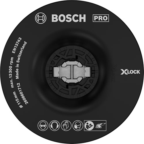 Bosch 1x PRO Backing Pad für kleine Winkelschleifer, X-Lock, mittel (Ø 115 mm, Professional Zubehör Kleiner Winkelschleifer) von Bosch