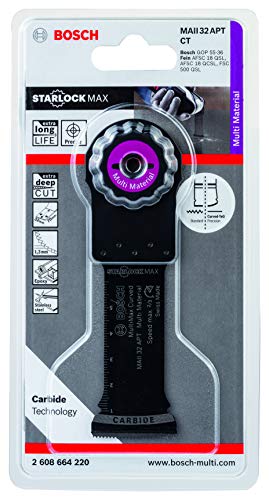Bosch Professional Präzisionssägeblatt MAII 32 APT MultiMax (für Multi Material, Starlock, 70 x 32 mm, Zubehör Multifunktionswerkzeug) von Bosch