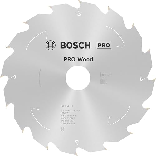 Bosch Professional 1x Kreissägeblatt Standard for Wood (Holz, Sägeblatt Ø 190 x 30 x 1,6 mm, 16 Zähne, Zubehör Akku Kreissäge) von Bosch Accessories