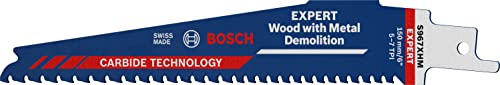 Bosch Professional 10x Expert ‘Wood with Metal Demolition’ S 967 XHM Säbelsägeblatt (für Holz mit zähem Metall, Länge 150 mm, Zubehör Säbelsäge) von Bosch Accessories