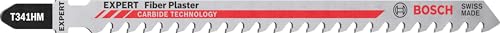 Bosch 3x EXPERT Fiber Plaster T341HM Stichsägeblatt (für Faserzementplatten, Gipskartonplatte, Länge 132 mm, Professional Zubehör Stichsäge) von Bosch