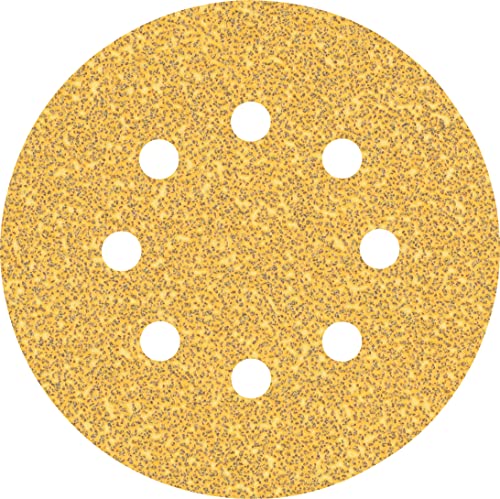 Bosch 5x EXPERT C470 Schleifblatt mit 8 Löchern (für Farbe auf Holz, Hartholz, Ø 125 mm, Körnung 40, Professional Zubehör Exzenterschleifer, Schwingschleifer) von Bosch