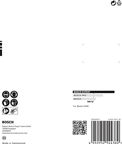 Bosch Accessories 5x Schleifpapier Expert C470 mit 8 Löchern (für Hartholz, Farbe auf Holz, Ø 125 mm, Körnung 400, Zubehör Exzenterschleifer) von Bosch Accessories
