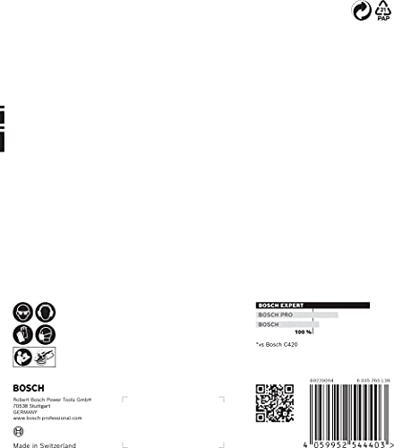 Bosch 5x EXPERT C470 Schleifblatt mit 6 Löchern (für Farbe auf Holz, Hartholz, Ø 150 mm, Körnung 40, Professional Zubehör Exzenterschleifer, Exzenterschleifer) von Bosch Professional