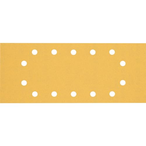 Bosch 10x EXPERT C470 Schleifblatt mit 14 Löchern (für Farbe auf Holz, Hartholz, Ø 115x280 mm, Körnung 120, Professional Zubehör Schwingschleifer) von Bosch
