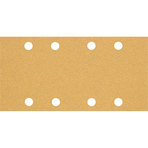 Bosch 10x EXPERT C470 Schleifblatt mit 8 Löchern (für Farbe auf Holz, Hartholz, Ø 93x186 mm, Körnung 60, Professional Zubehör Schwingschleifer) von Bosch
