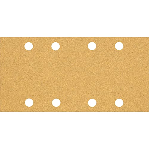 Bosch Accessories 10x Schleifpapier Expert C470 mit 8 Löchern (für Hartholz, Farbe auf Holz, 93x186 mm, Körnung 60, Zubehör Schwingschleifer) von Bosch Accessories