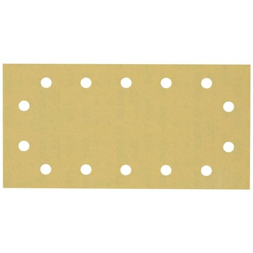 Bosch Accessories 10x Schleifpapier Expert C470 mit 14 Löchern (für Hartholz, Farbe auf Holz, 115x230 mm, Körnung 180, Zubehör Schwingschleifer) von Bosch Accessories