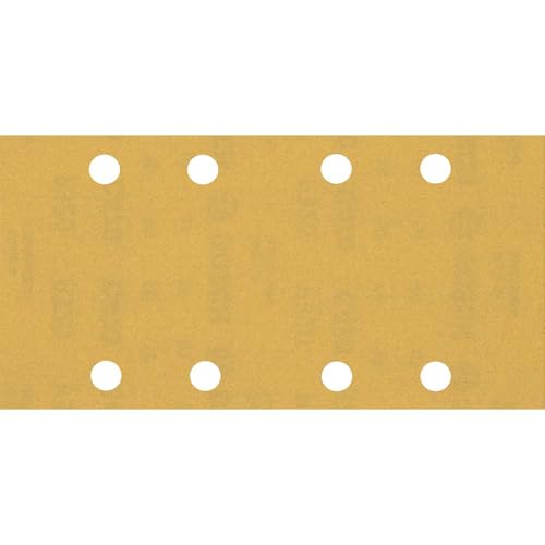Bosch 10x EXPERT C470 Schleifblatt mit 8 Löchern (für Farbe auf Holz, Hartholz, Ø 93x186 mm, Körnung 320, Professional Zubehör Schwingschleifer) von Bosch