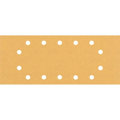Bosch 10x EXPERT C470 Schleifblatt mit 14 Löchern (für Farbe auf Holz, Hartholz, Ø 115x280 mm, Körnung 100, Professional Zubehör Schwingschleifer) von Bosch