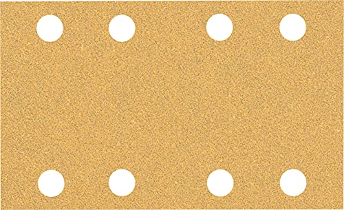 Bosch Accessories 10x Schleifpapier Expert C470 mit 8 Löchern (für Hartholz, Farbe auf Holz, 80x133 mm, Körnung 60, Zubehör Schwingschleifer) von Bosch Accessories