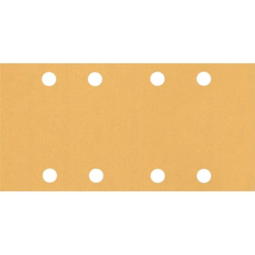 Bosch 50x EXPERT C470 Schleifblatt mit 8 Löchern (für Farbe auf Holz, Hartholz, Ø 93x186 mm, Körnung 100, Professional Zubehör Schwingschleifer) von Bosch