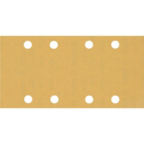 Bosch 50x EXPERT C470 Schleifblatt mit 8 Löchern (für Farbe auf Holz, Hartholz, Ø 93x186 mm, Körnung 120, Professional Zubehör Schwingschleifer) von Bosch