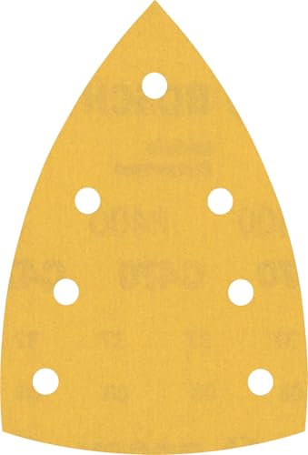 Bosch 10x EXPERT C470 Schleifblatt mit 7 Löchern (für Farbe auf Holz, Hartholz, Ø 100x150 mm, Körnung 400, Professional Zubehör Multischleifer) von Bosch