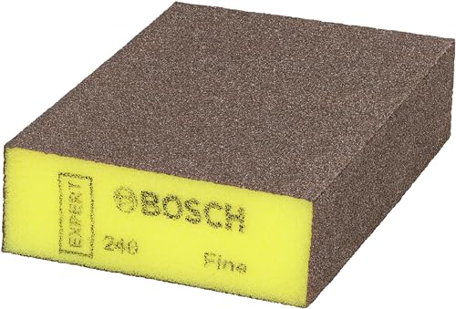 Bosch 1x EXPERT S471 Standard Schleifschwämme (für Farbe auf Holz, Weichholz, Ø 69 x 97 x 26 mm, fein, Professional Zubehör Handschleifen) von Bosch Professional
