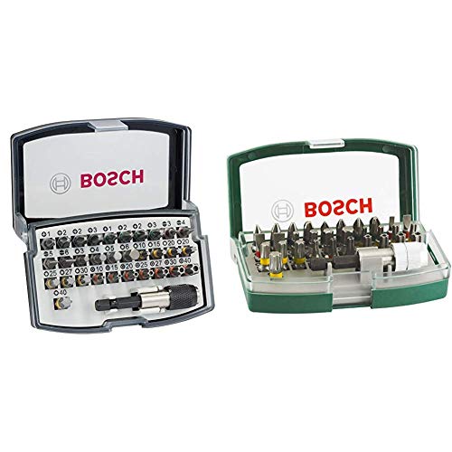 Bosch Professional 32tlg. Bit Set (Zubehör für Schraubanwendungen) & 32tlg. Schrauberbit-Set mit Farbcodierung von Bosch Professional