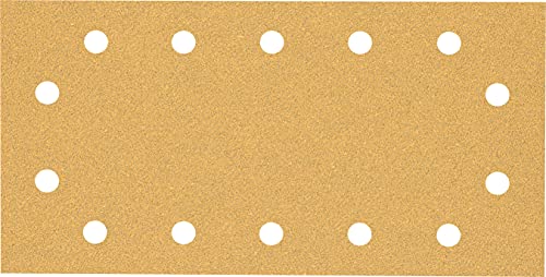 Bosch Accessories 50x Schleifpapier Expert C470 mit 14 Löchern (für Hartholz, Farbe auf Holz, 115x230 mm, Körnung 60, Zubehör Schwingschleifer) von Bosch Accessories